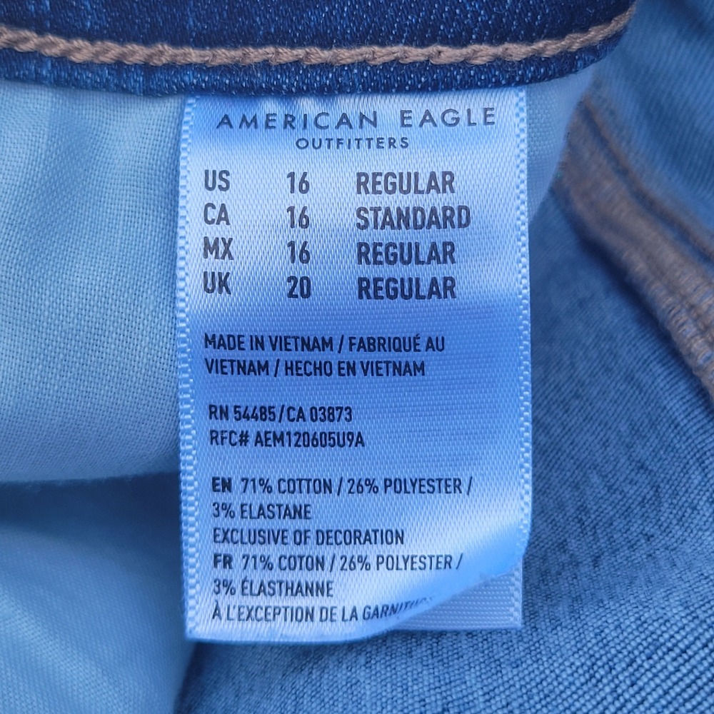 American Eagle Highest Rise Jegging Womens 16 R Plus Next Level Stretch Denim - Picture 5 of 9